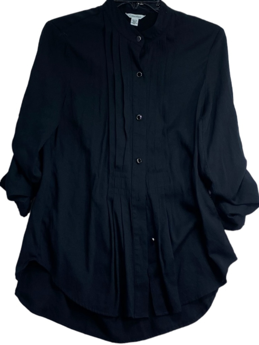 Calvin Klein Black Button-Up Top